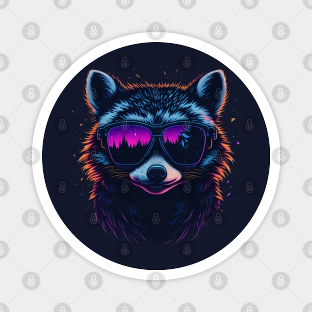 Racoon Magnet by DesignVerseAlchemy